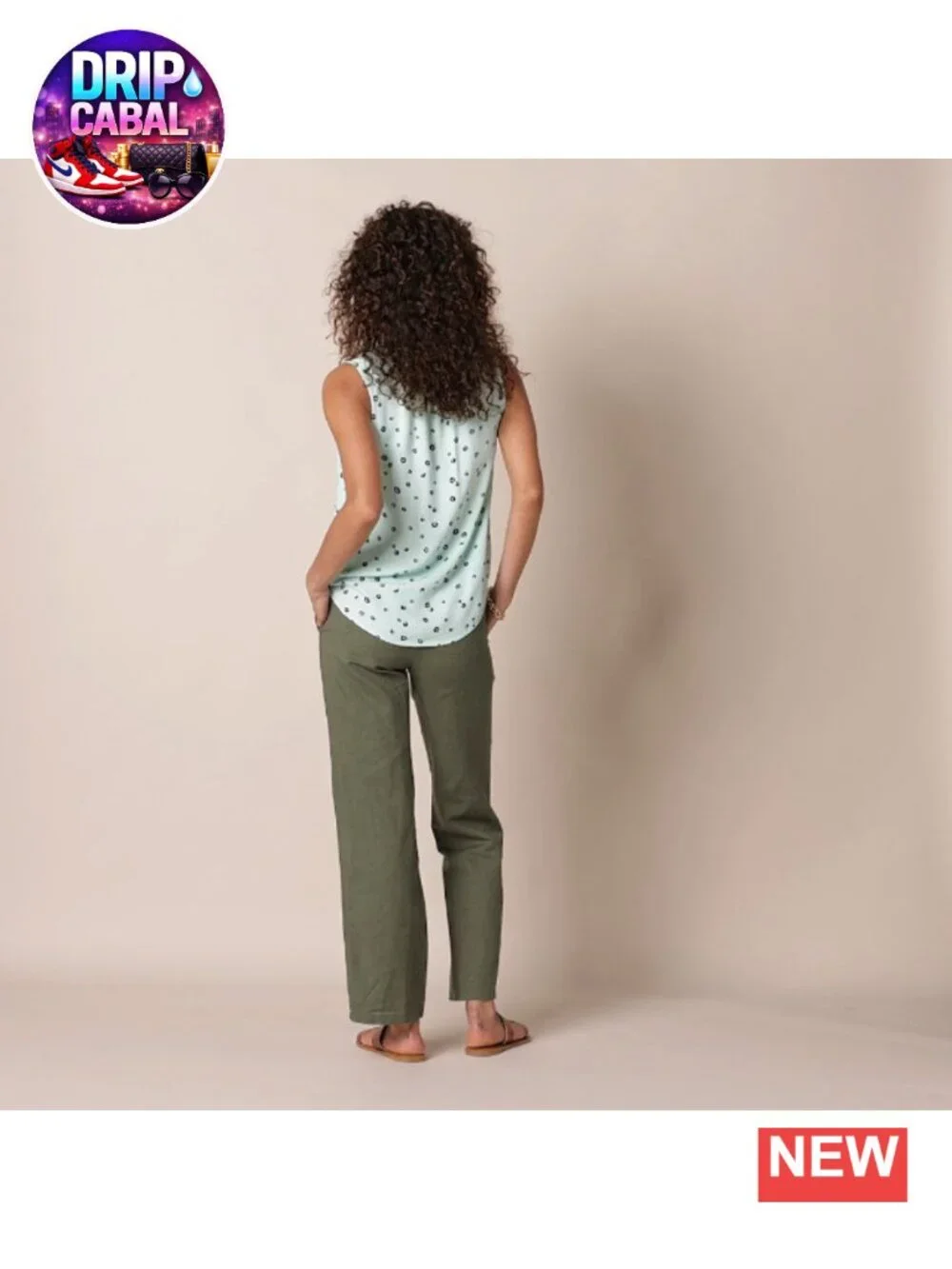 Linen Blend Drawstring Relaxed Wide Leg Pants Mid Rise